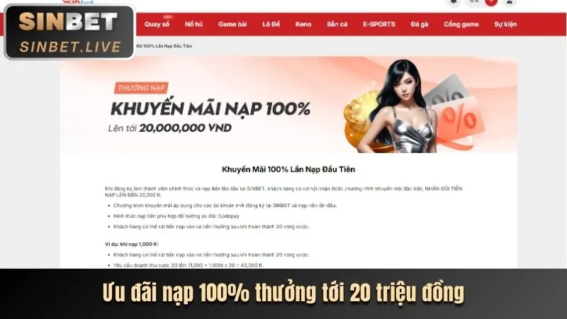 Chương trình hoàn trả và thưởng nạp lại SIU88